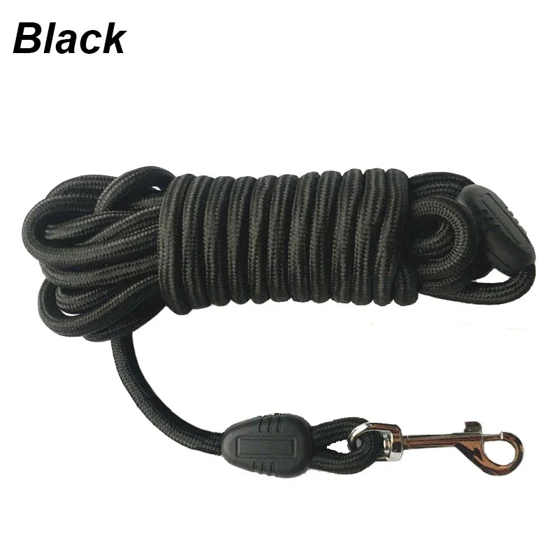 Heavy-Duty Nylon Recall Leash — Agility & Long-Line Training for Medium to Large Dogs