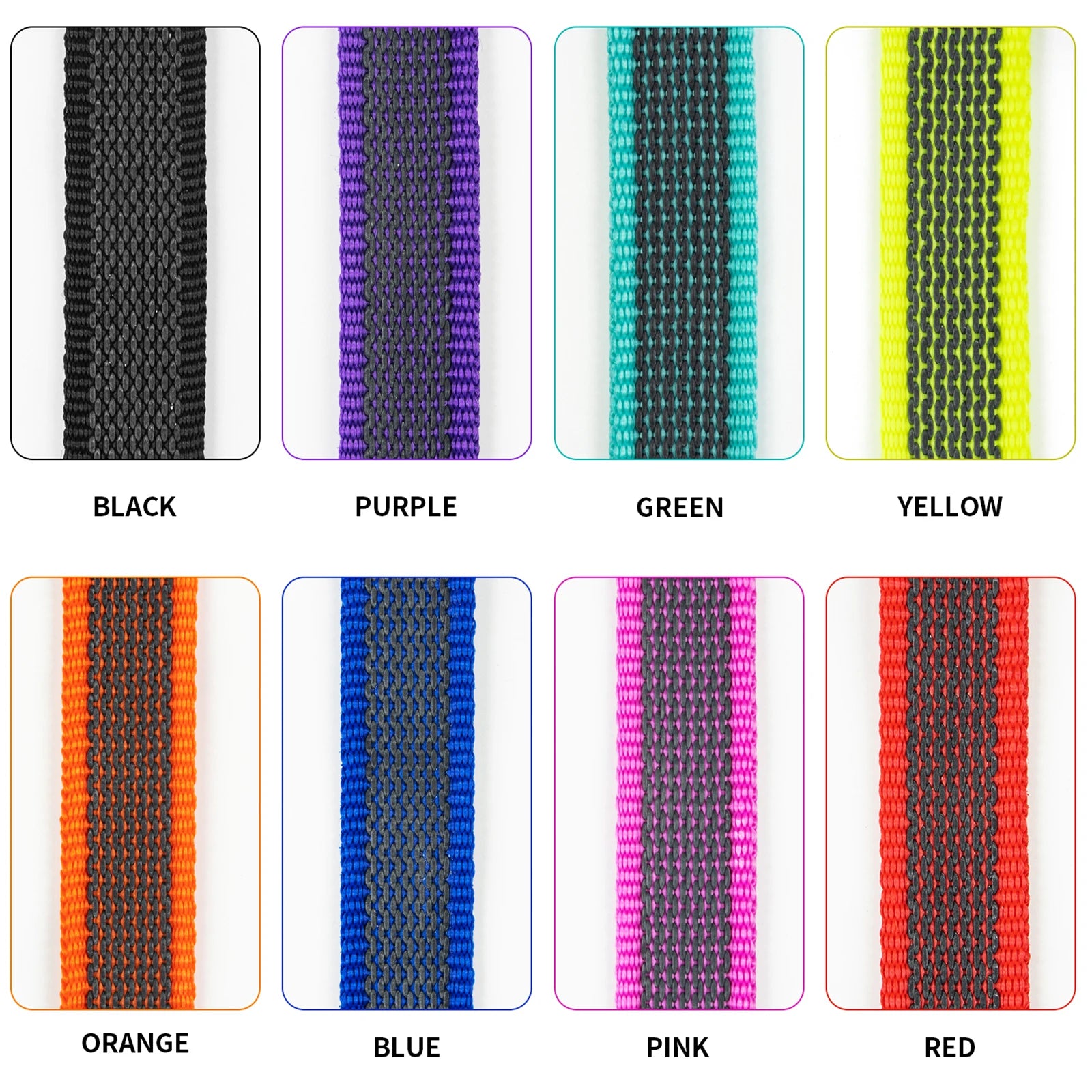 Latex-Silk Dual-Color Training Leash — Multiple Lengths from 1.5m to 15m