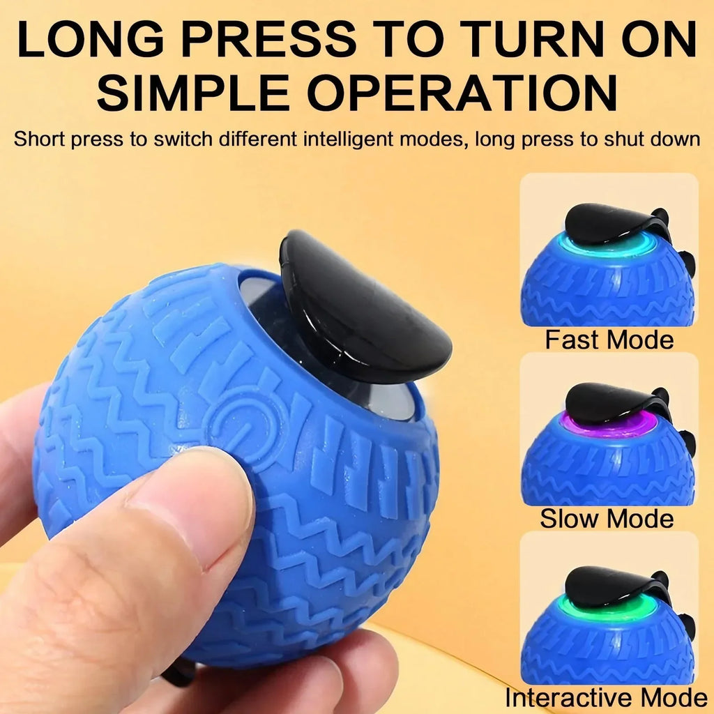 LED Obstacle-Avoidance Cat Ball — 360° Automatic Rotating Teaser Toy