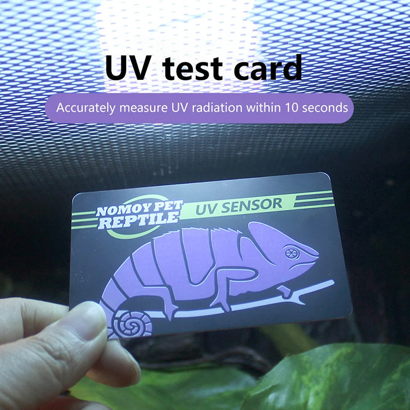 Reptile UV Test Card — UVB Bulb Tester for Terrariums & Basking Lamps