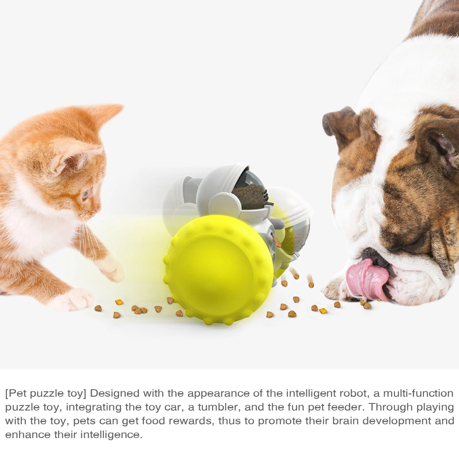 Balance Car Slow Feeder Toy — Gravity Treat Dispenser for Dogs & Cats