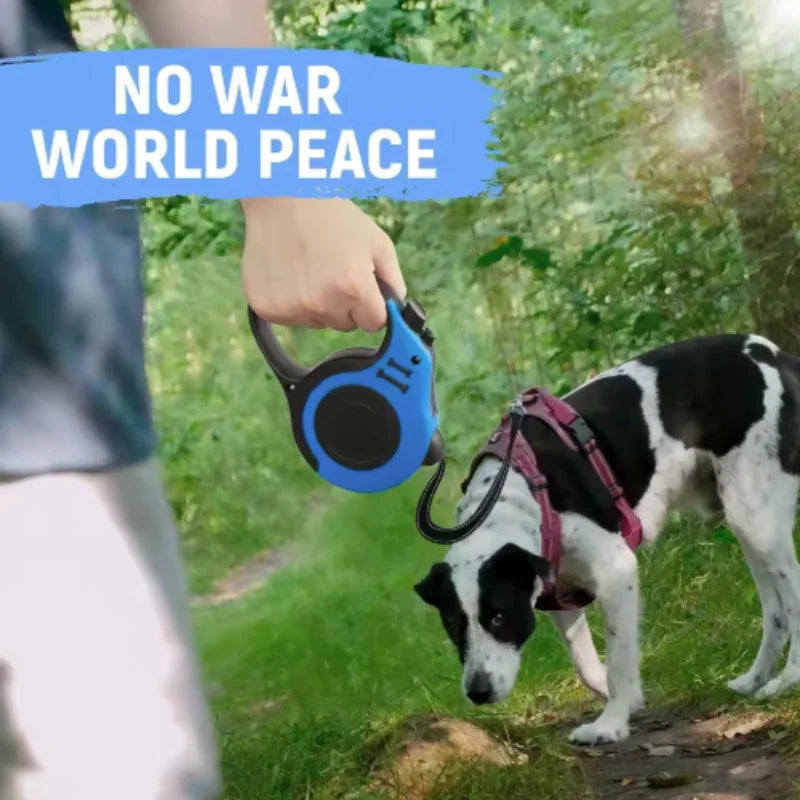 Retractable Nylon Dog Leash — Durable Traction Rope for Outdoor Walking & Hiking