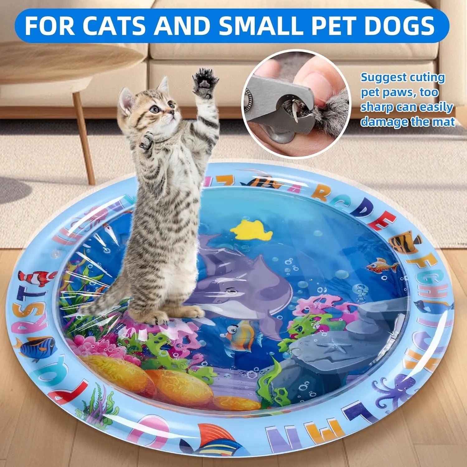 Water Sensory Play Mat — Cooling Interactive Pad for Cats & Dogs