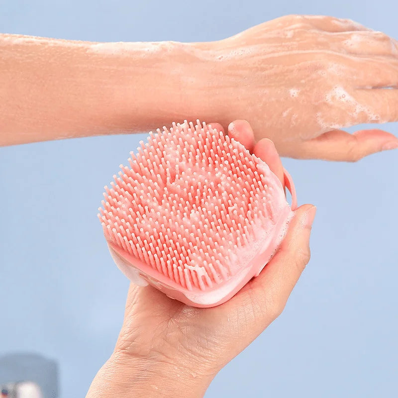 Bath Massage Brush — Silicone Shampoo Dispenser Brush for Dogs & Cats