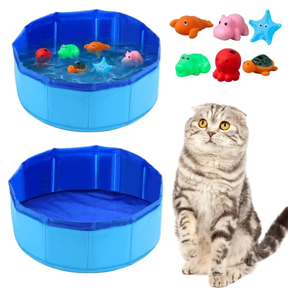 Foldable Pet Splash Pool — Interactive Water Play Toy for Dogs & Cats