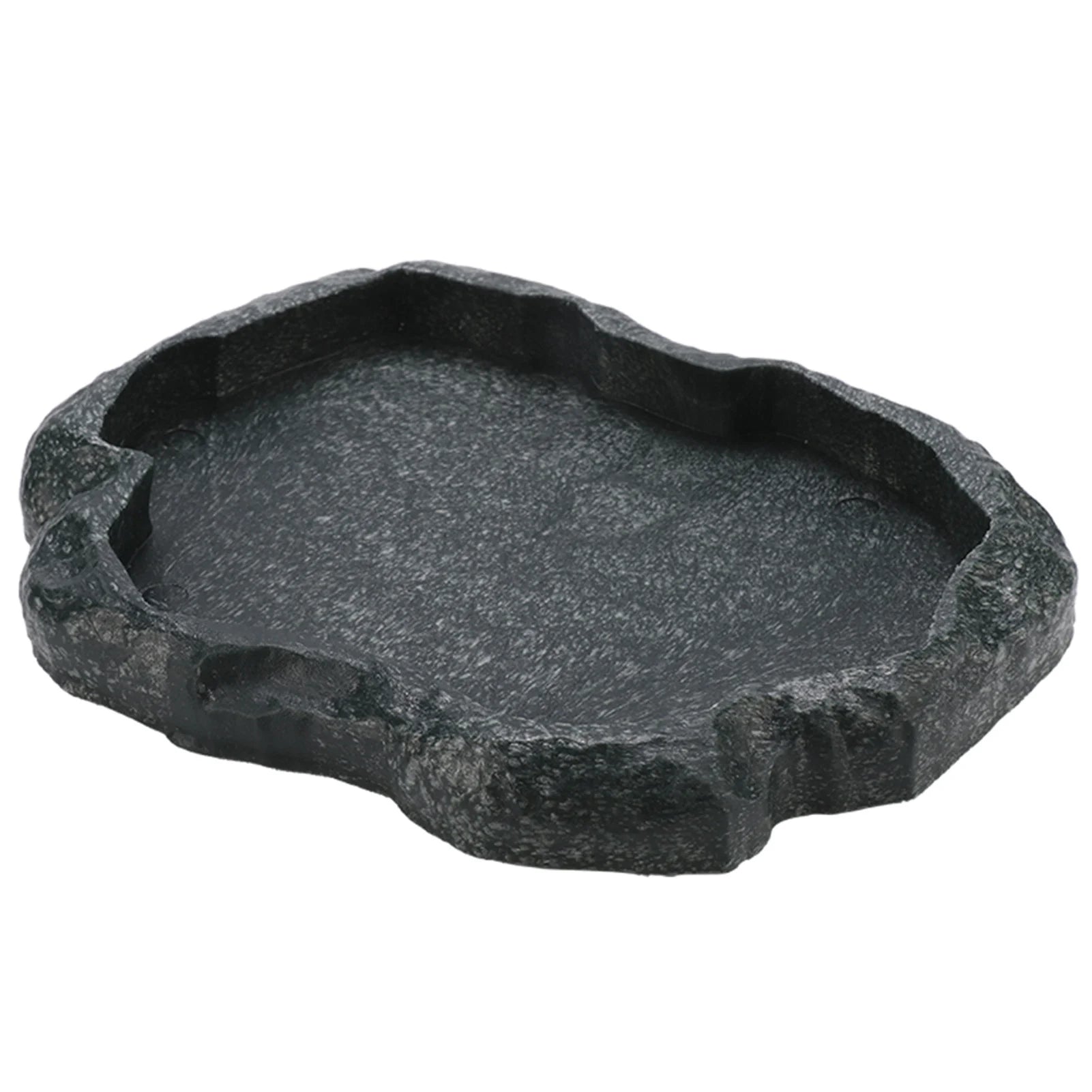Reptile Rock Feeder Bowl — ABS Resin Food & Water Dish for Tortoises & Lizards