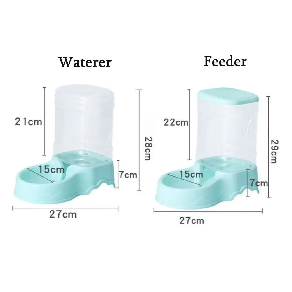 3.8L Automatic Pet Feeder & Water Dispenser — Gravity Bowl for Cats & Dogs