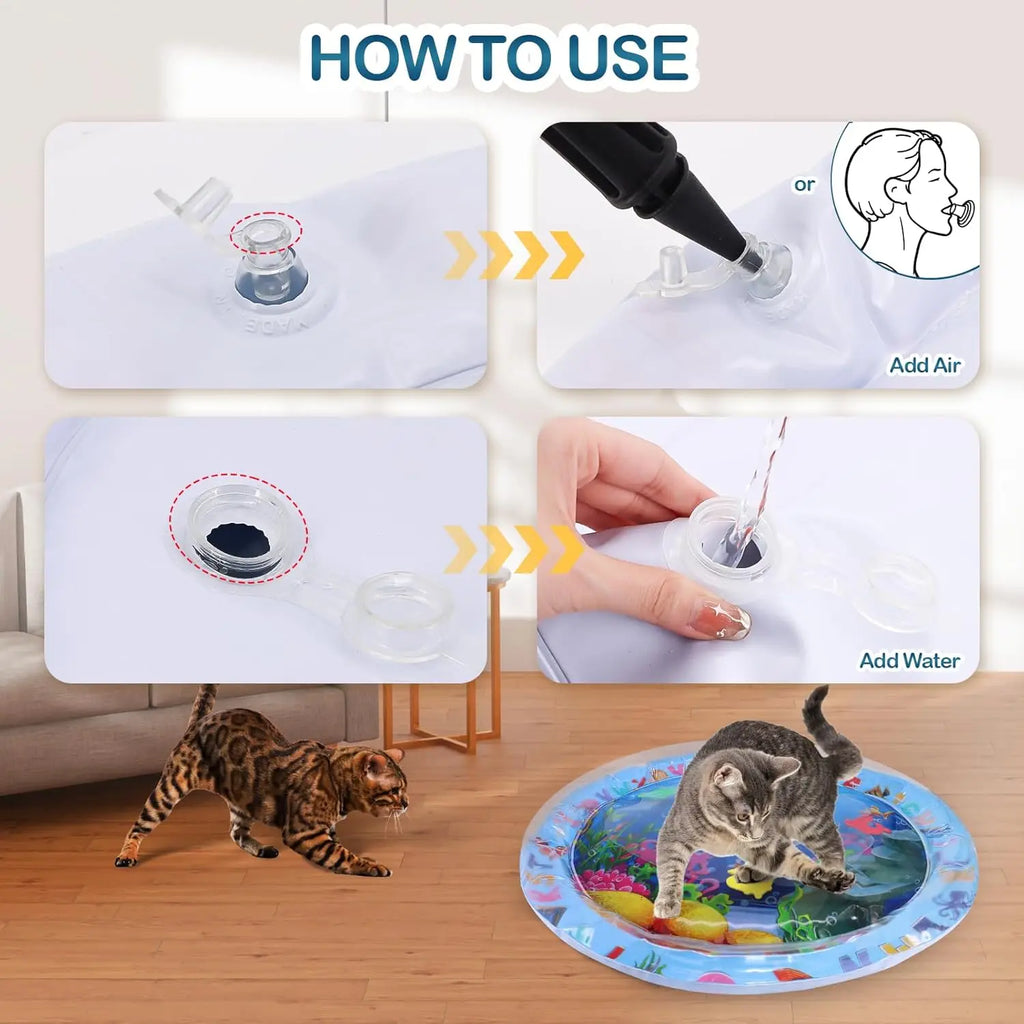 Water Sensory Play Mat — Cooling Interactive Pad for Cats & Dogs