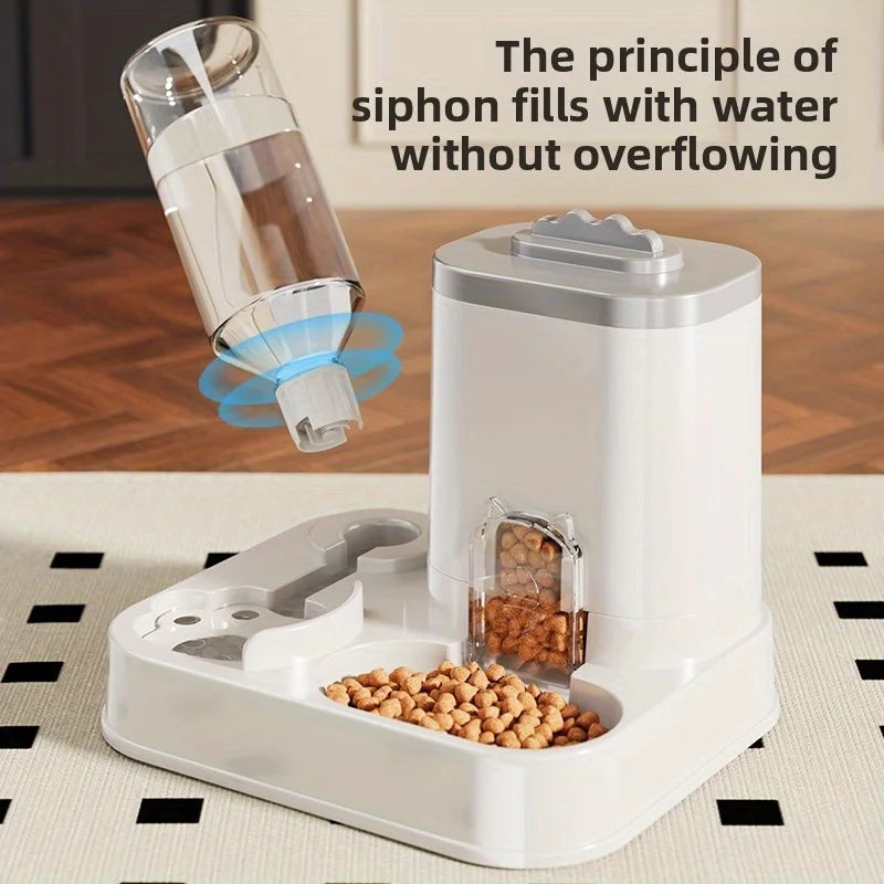 Large-Capacity Automatic Pet Feeder — Gravity Food & Water Dispenser for Cats & Dogs