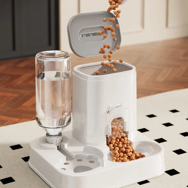 Large-Capacity Automatic Pet Feeder — Gravity Food & Water Dispenser for Cats & Dogs