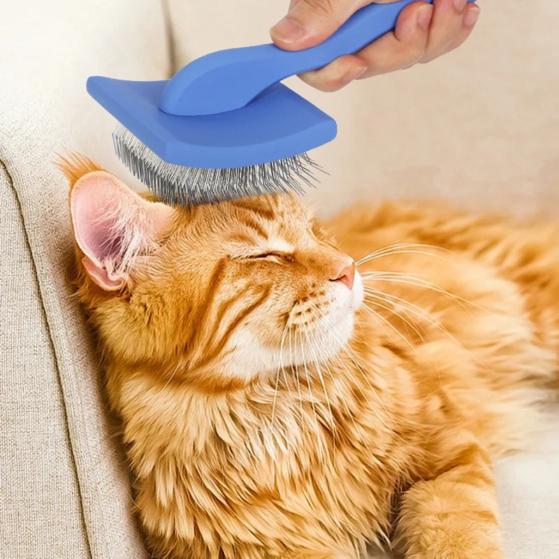 Wooden Handle Slicker Brush — Professional Deshedding Brush for Dogs & Cats