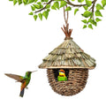 Coconut Bird Nest House — Wood Hanging Breeding Nest for Parrots & Lovebirds