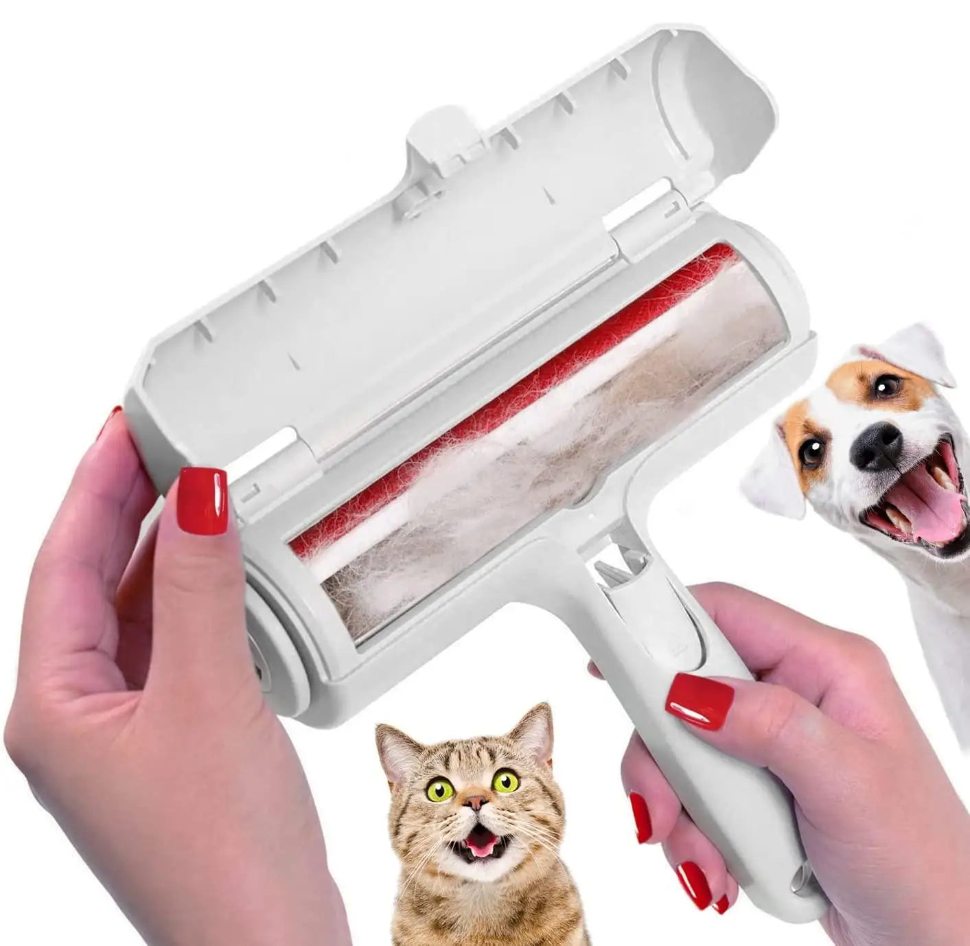 Self-Cleaning Pet Hair Roller — Reusable Fur Remover for Furniture & Clothing
