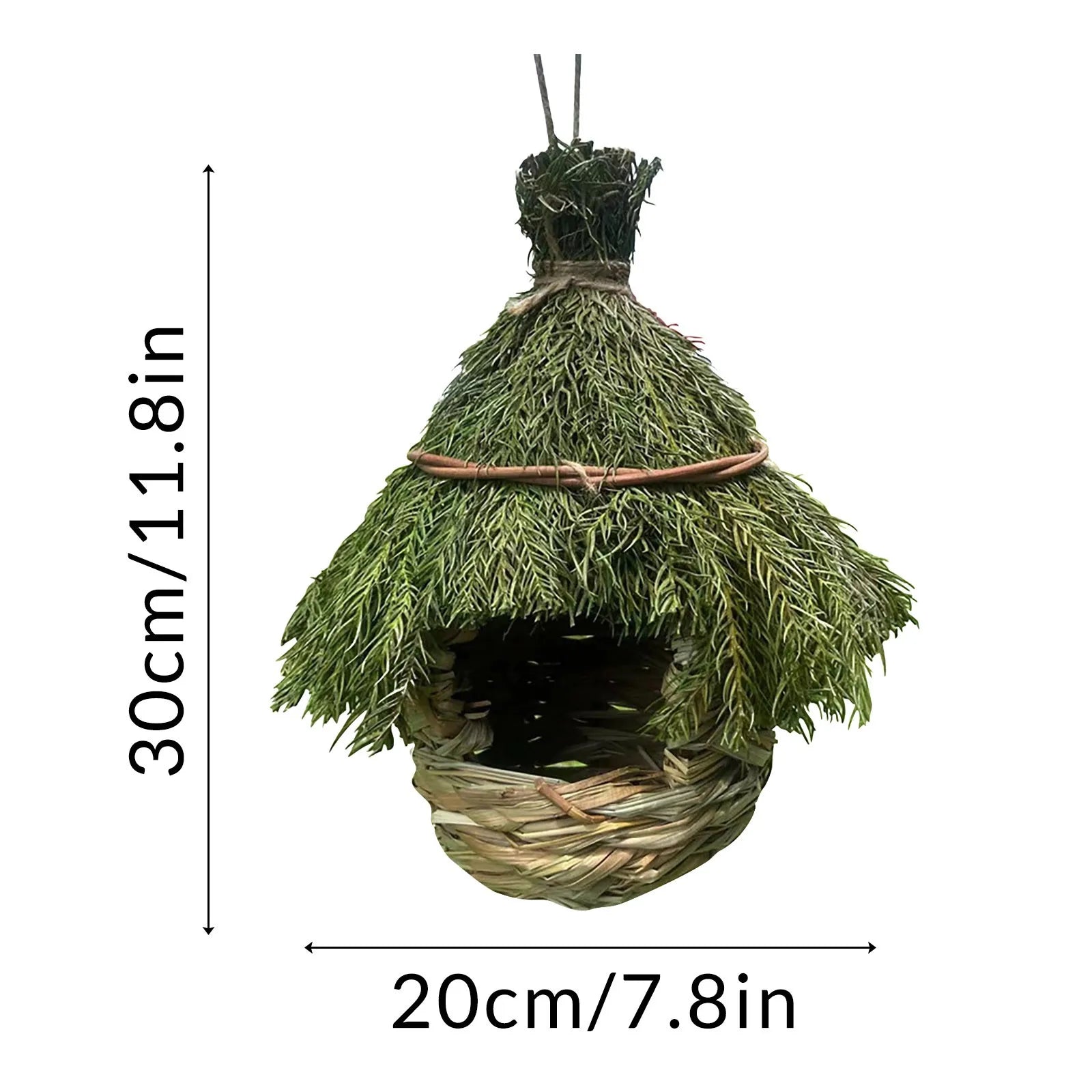 Coconut Bird Nest House — Wood Hanging Breeding Nest for Parrots & Lovebirds