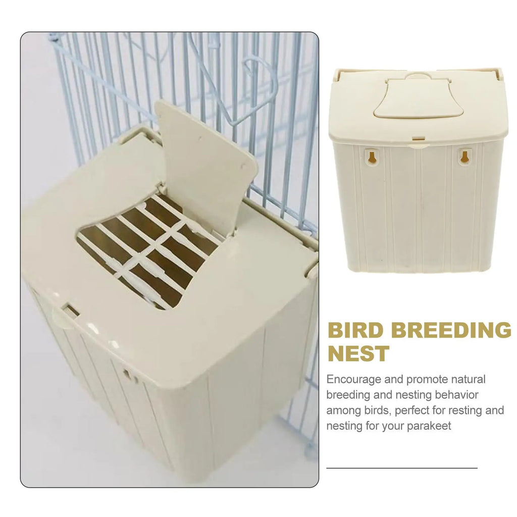 Hanging Bird Breeding Box — Wooden Nest House for Budgerigars & Cockatiels