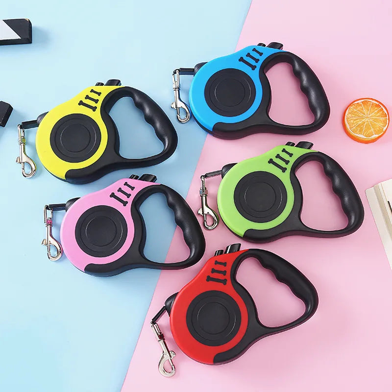 Retractable Nylon Dog Leash — Durable Traction Rope for Outdoor Walking & Hiking